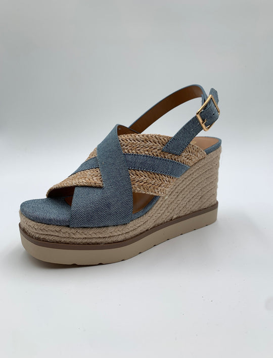 Options Denim Blue Wedge