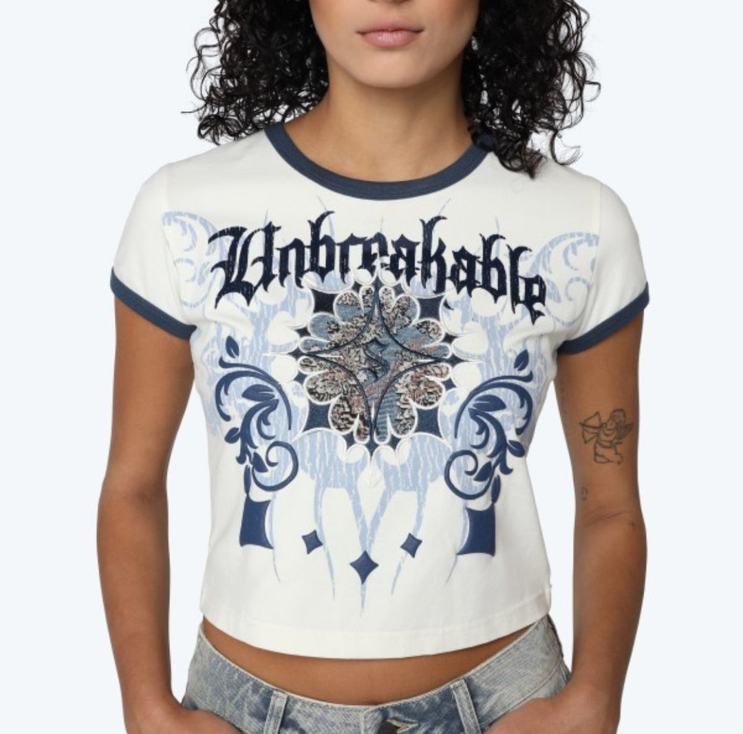 Tapestry Patch Fitted  T-Shirt