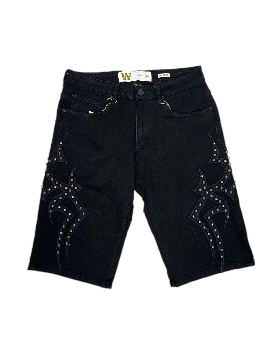 Waimea Black Studded shorts