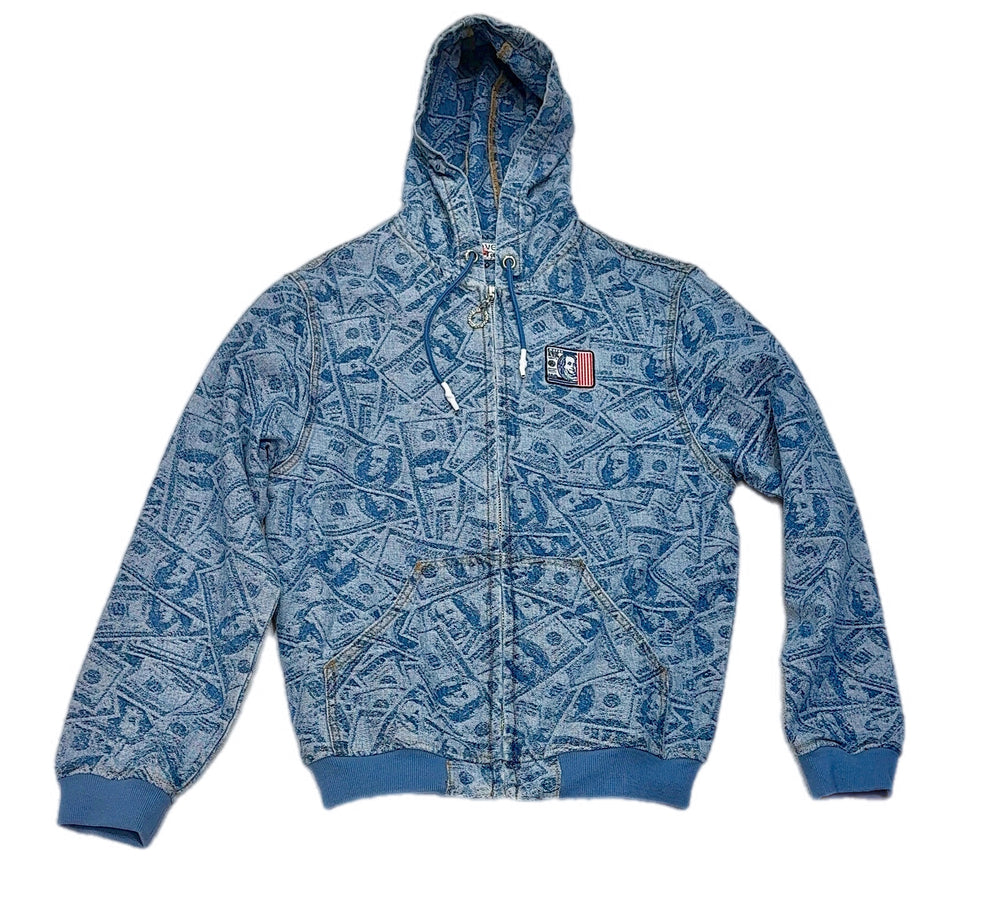 Money flowing tapestry jacket