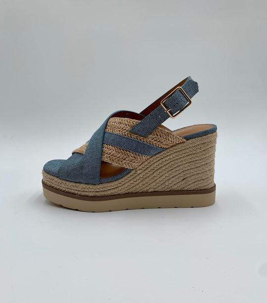 Options Denim Blue Wedge