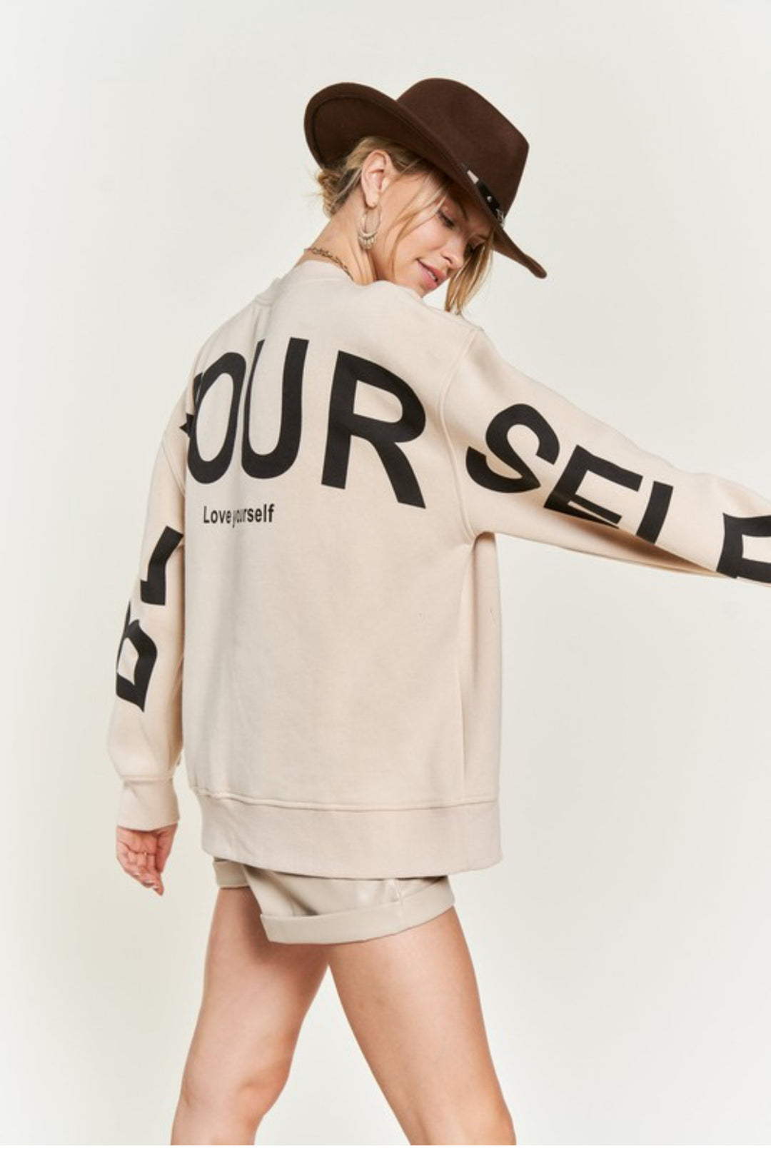 Be Yourself Oversized Sweatshirt