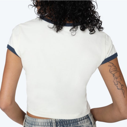 Tapestry Patch Fitted  T-Shirt