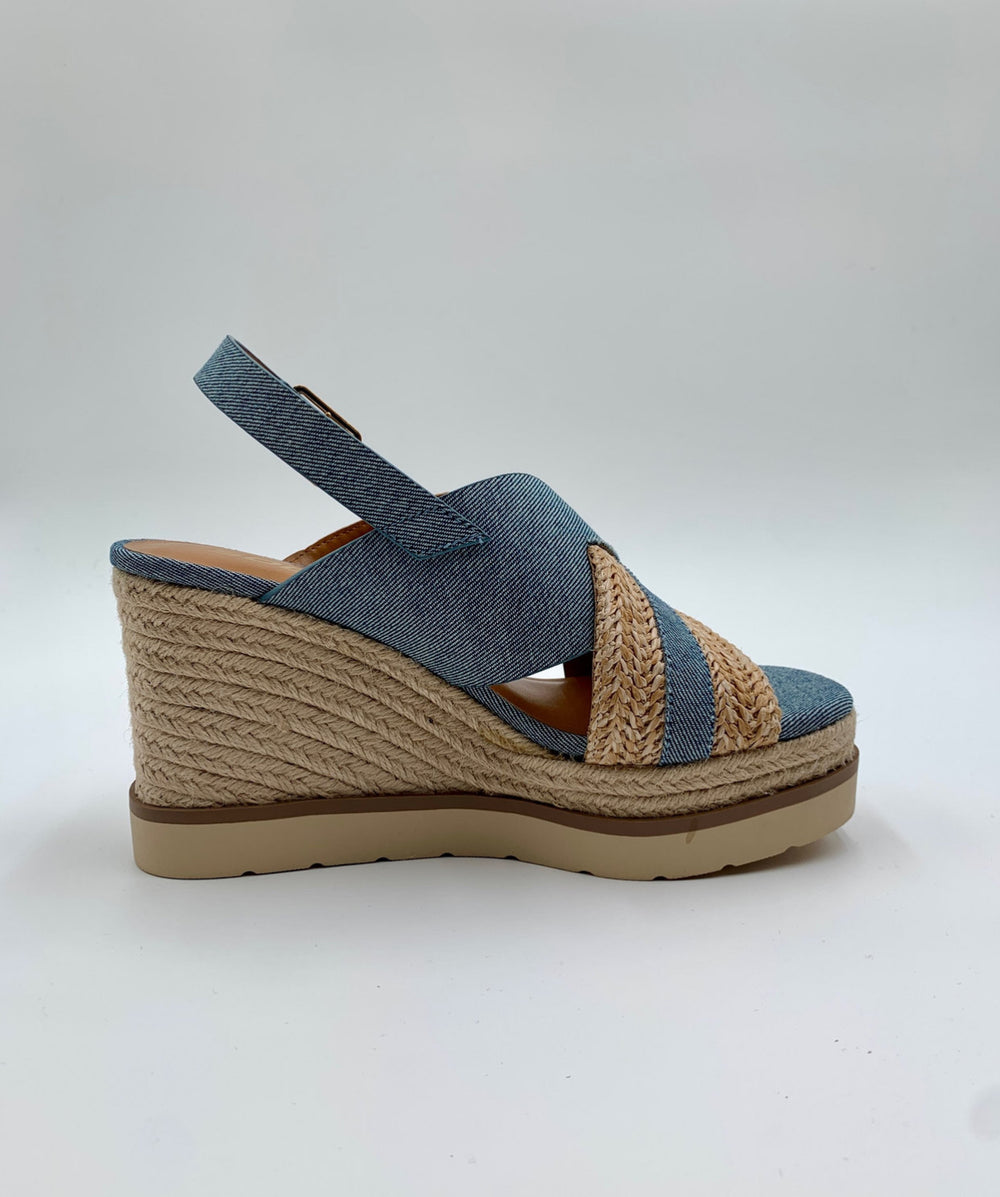 Options Denim Blue Wedge