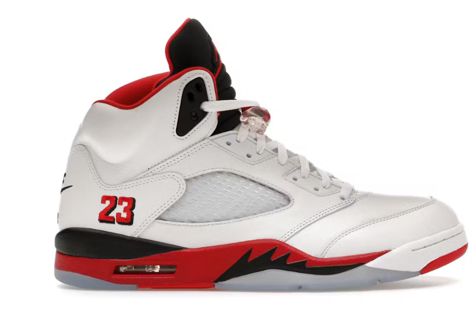 Jordan 5 Retro Fire Red Black Tongue