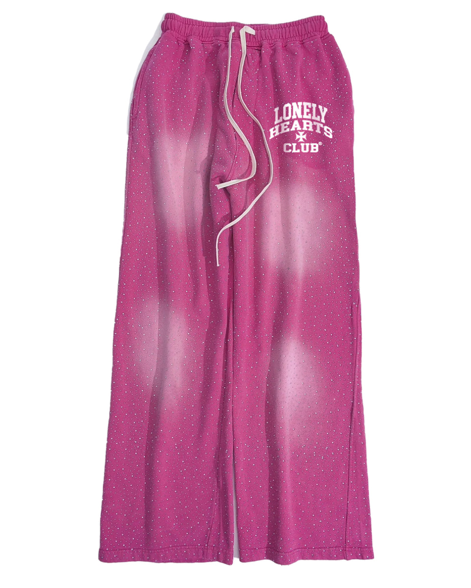 LHC Oversized All Over Rhinestone Sweatpants