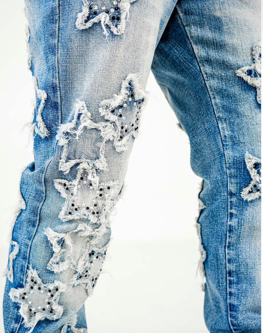 Stars on the ceiling straight skinny fit jeans