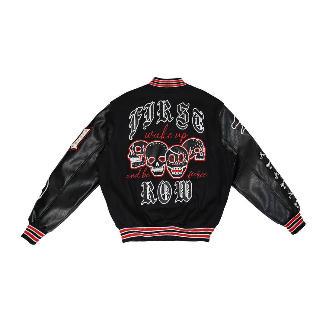 WAKE UP AND BE FIERCE VARSITY JACKET