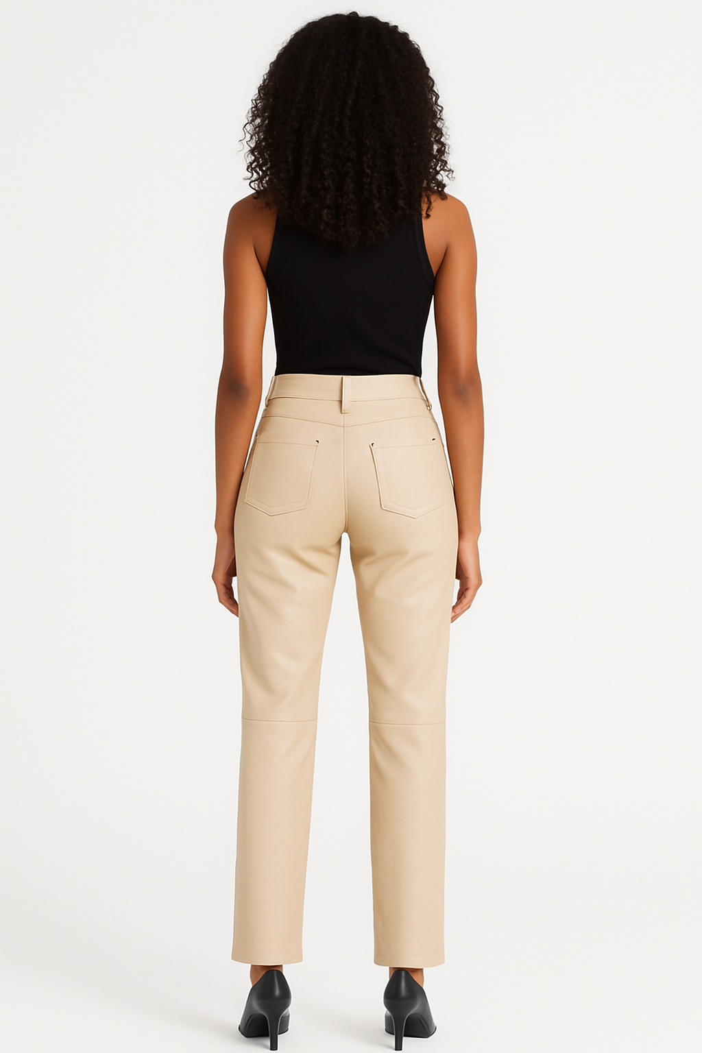PU Straight Leg Pants