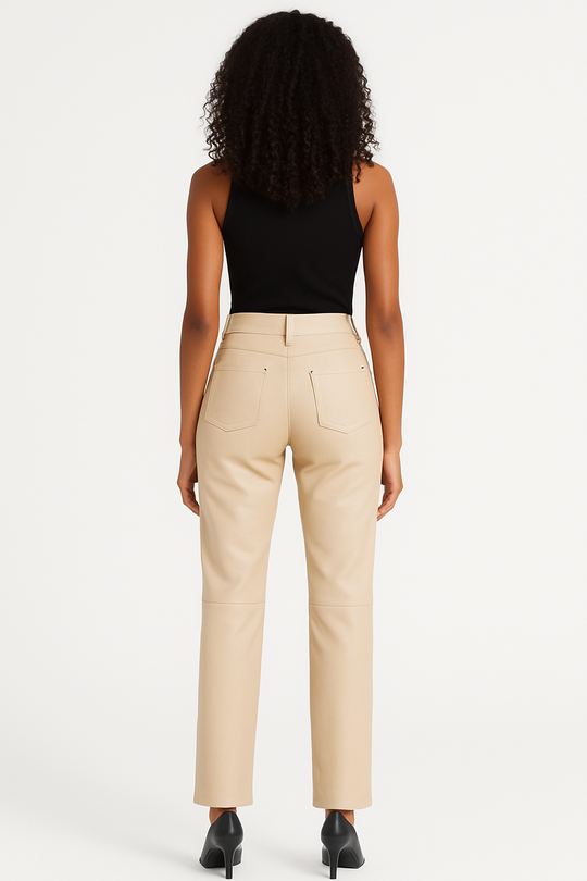 PU Straight Leg Pants