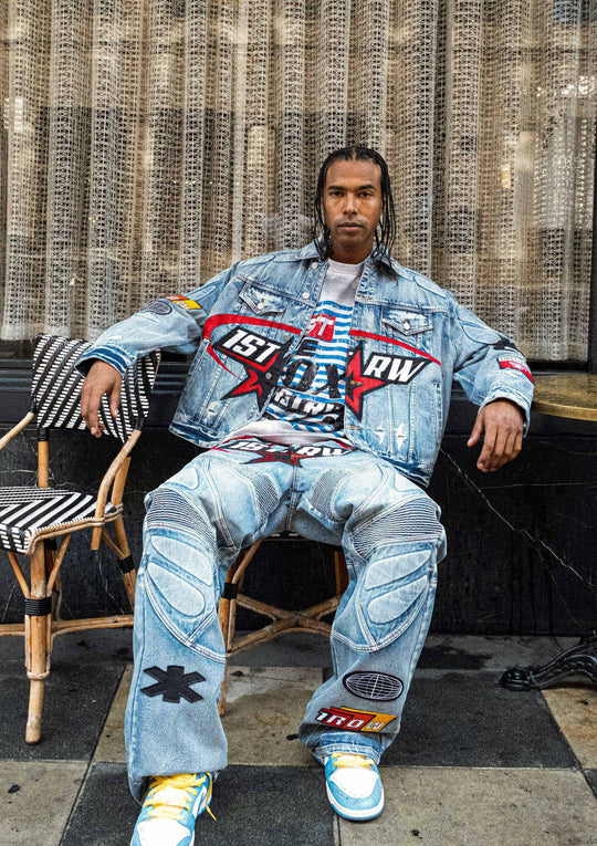 FAST LIFE WASHED DENIM Y2K PANTS