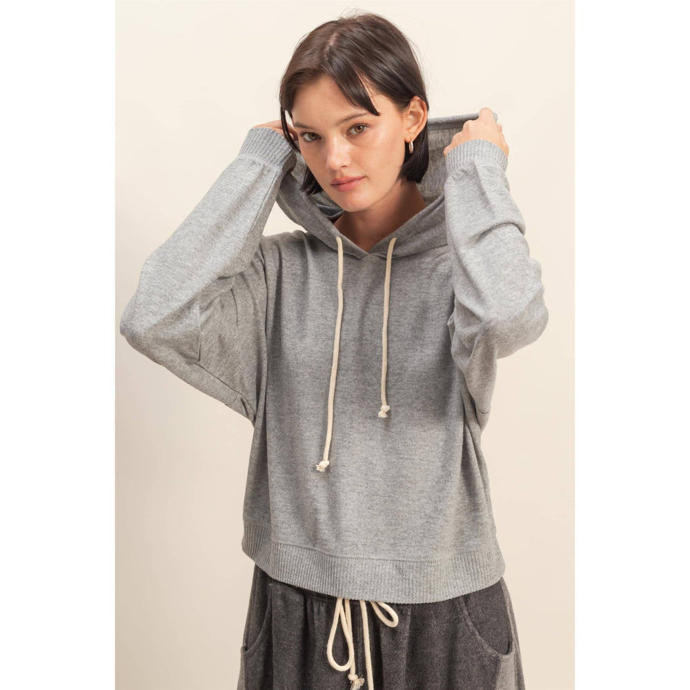 Long Sleeve Brushed Fabric Everyday Hoodie