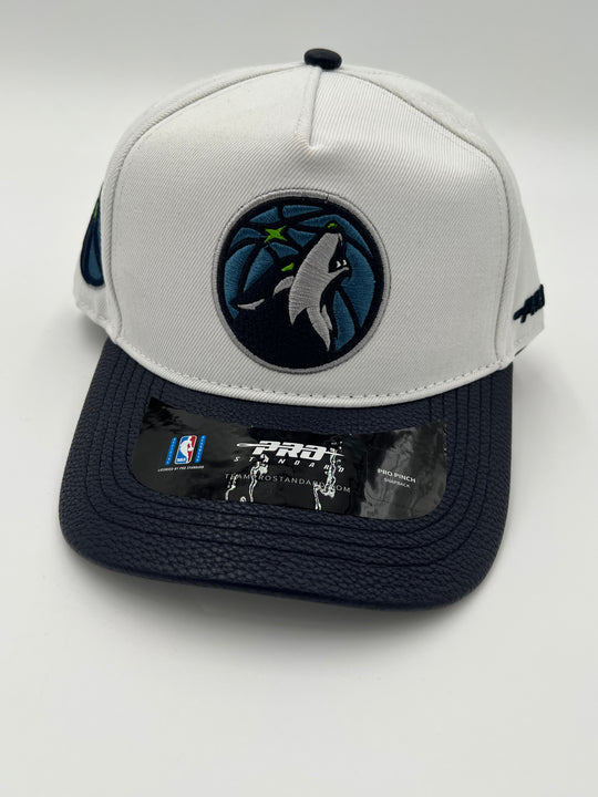 Minnesota Timberwolves pinched brim SnapBack hat