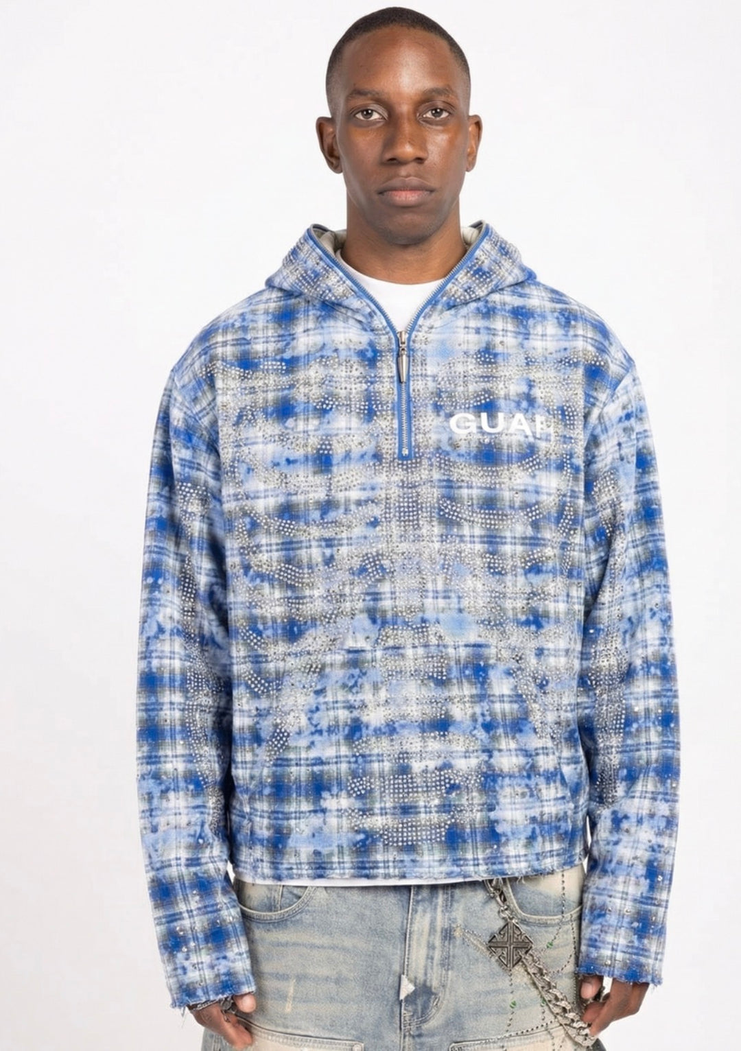 Arctic Skeleton Half Zip Hoodie