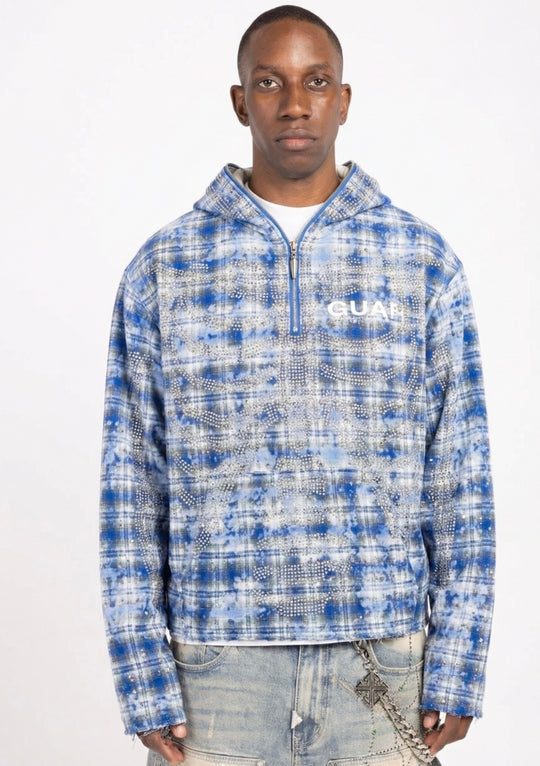 Arctic Skeleton Half Zip Hoodie
