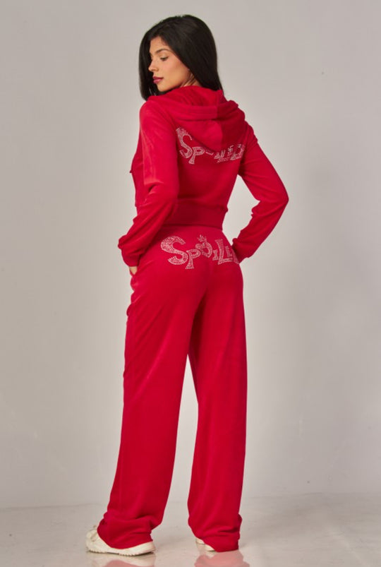 Velour Spoiled Rhinestone Set