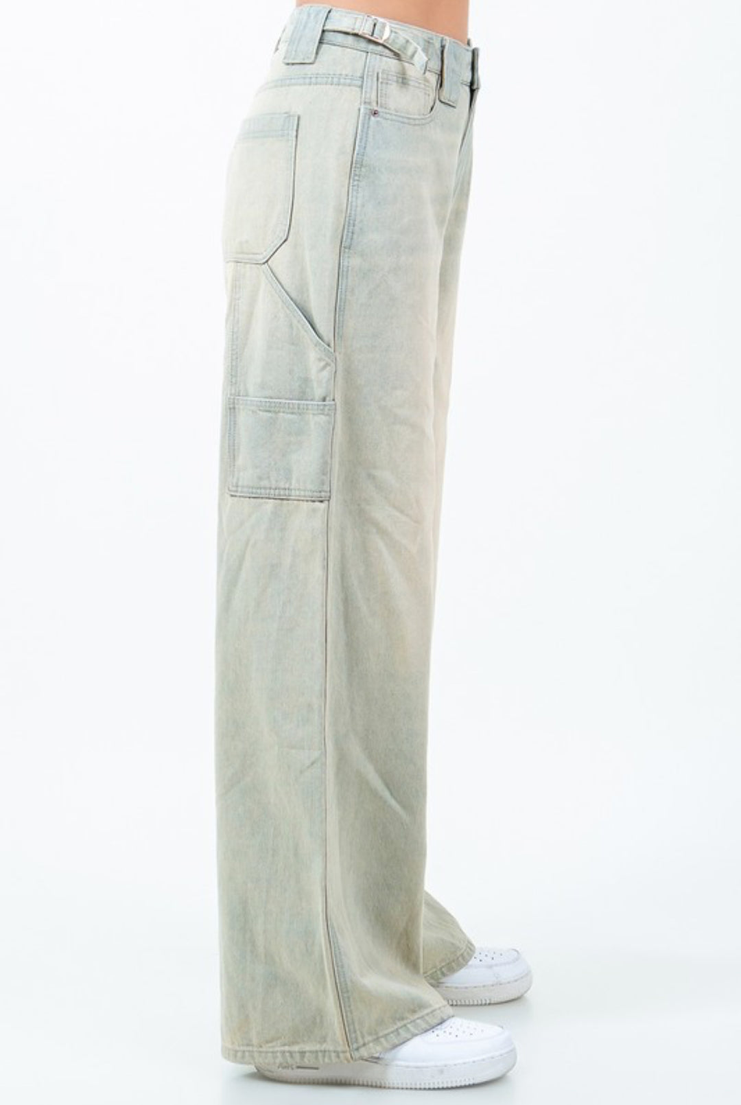 Wide Leg Denim Pants (Multiple Colors)