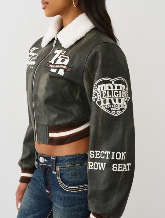 Sherpa Collared Aviator Jacket