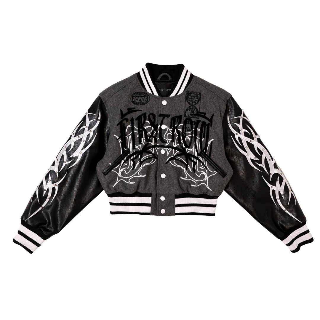 Y2K TRIBAL VARSITY JACKET
