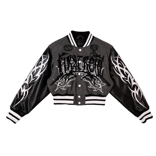 Y2K TRIBAL VARSITY JACKET