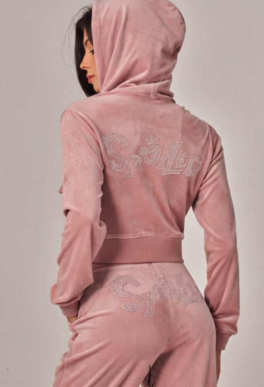 Velour Spoiled Rhinestone Set
