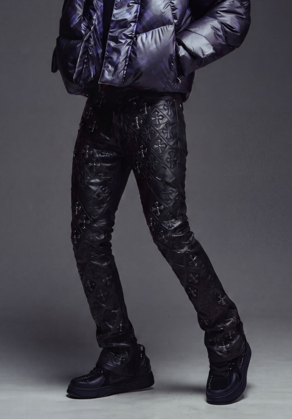 Crossed Up Waxed Denim