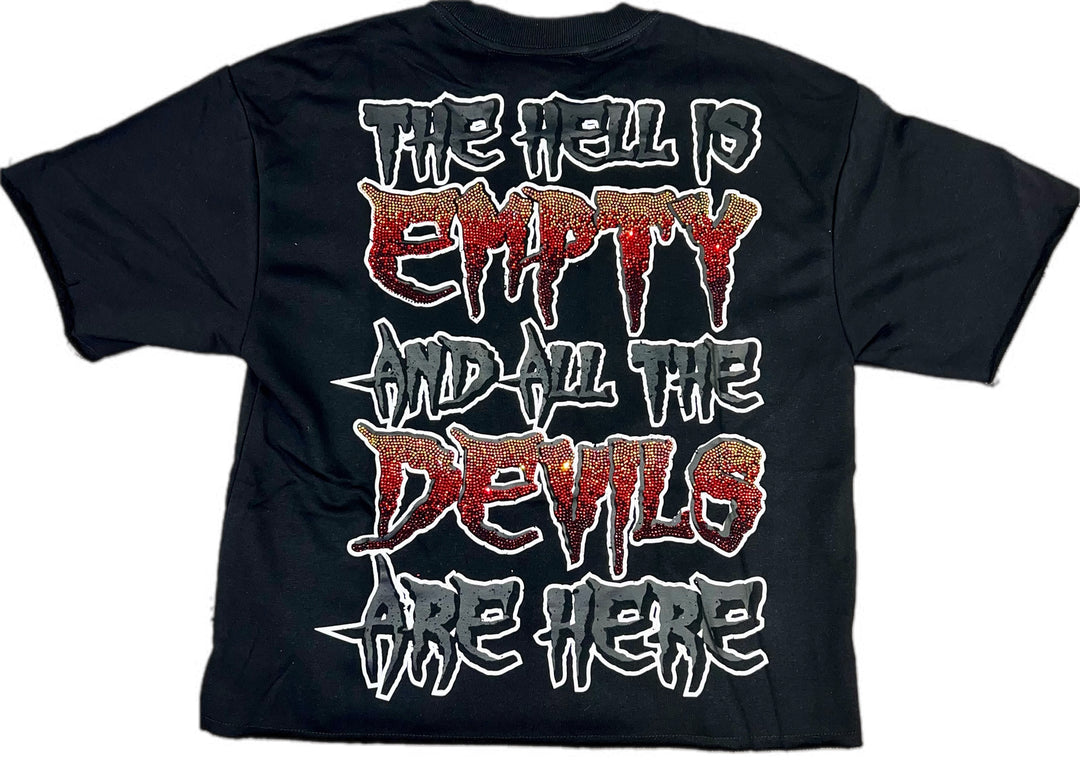 Devils Are Here Premium Cropped T-Shirt