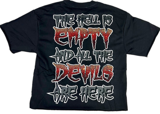 Devils Are Here Premium Cropped T-Shirt
