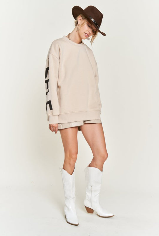 Be Yourself Oversized Sweatshirt