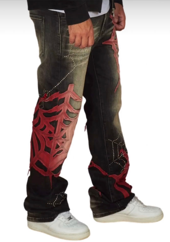 Web Life Stacked Jeans