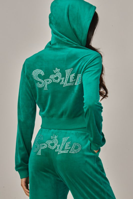 Velour Spoiled Rhinestone Set