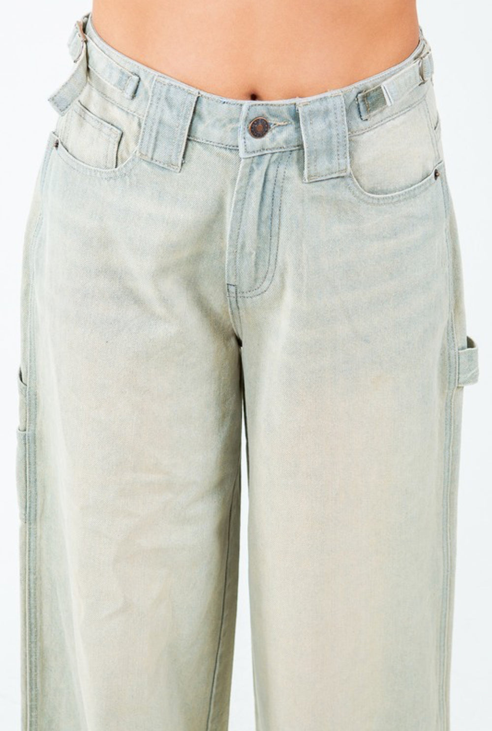 Wide Leg Denim Pants (Multiple Colors)