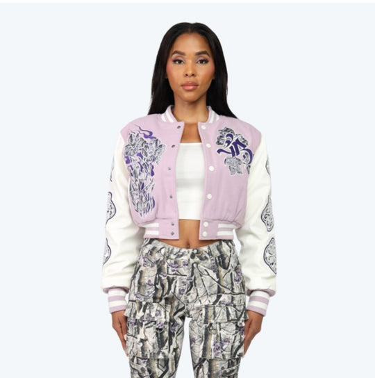 Majestic Cropped Tapestry Jacket