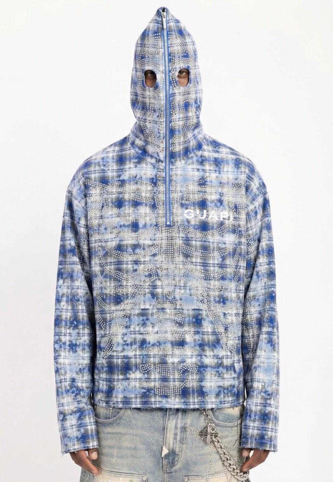 Arctic Skeleton Half Zip Hoodie