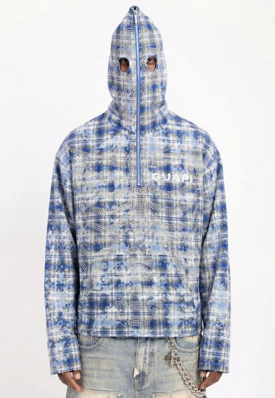 Arctic Skeleton Half Zip Hoodie