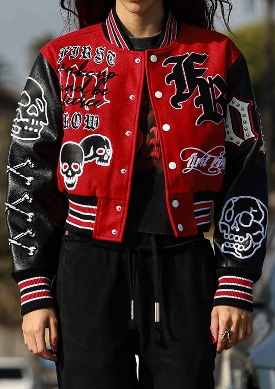 WAKE UP AND BE FIERCE VARSITY JACKET