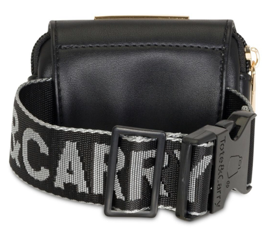 FAUX LEATHER BELT/ANKLE BAG BLACK