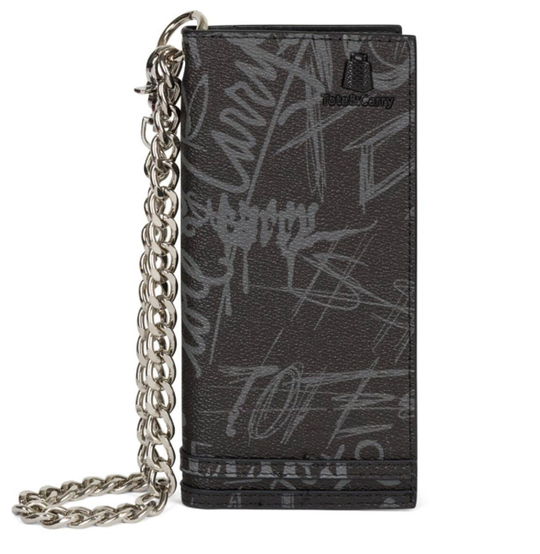 Black Graffiti Biker Chain Wallet