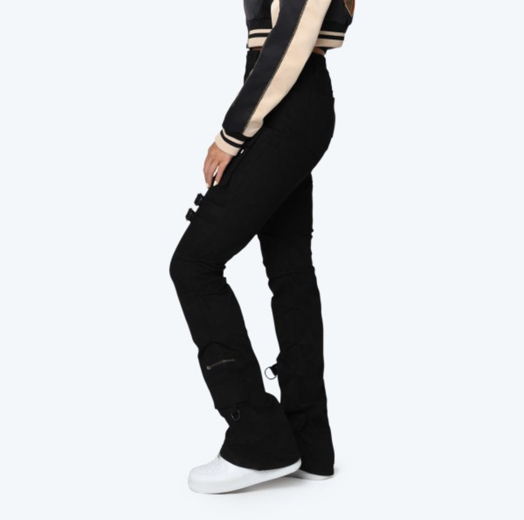 High Rise Side Pinched Stacked Jeans