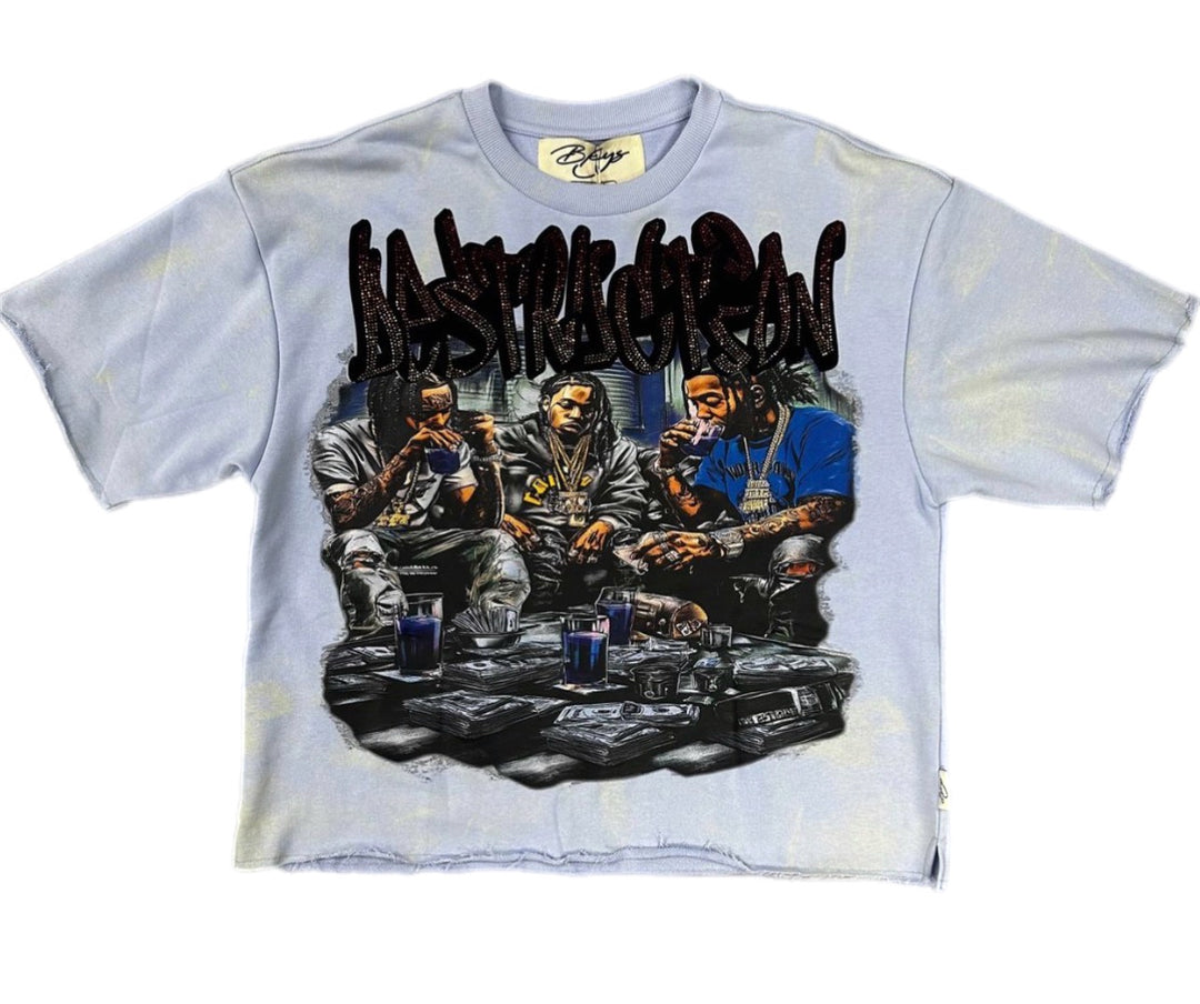 Destruction Premium Cropped Shirt