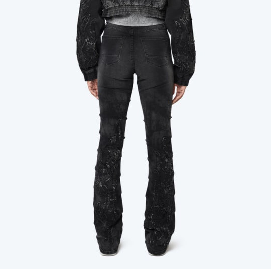 Derby Black High Rise Stacked Jeans