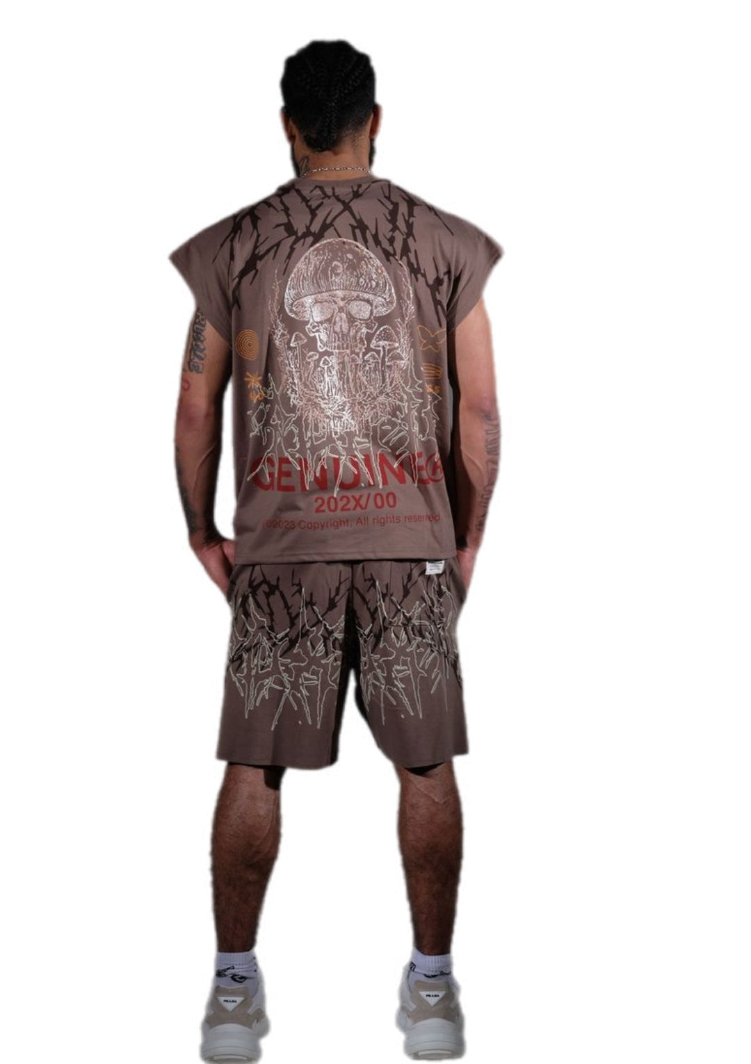Good Vibes Sleeveless Shirt & Shorts Set