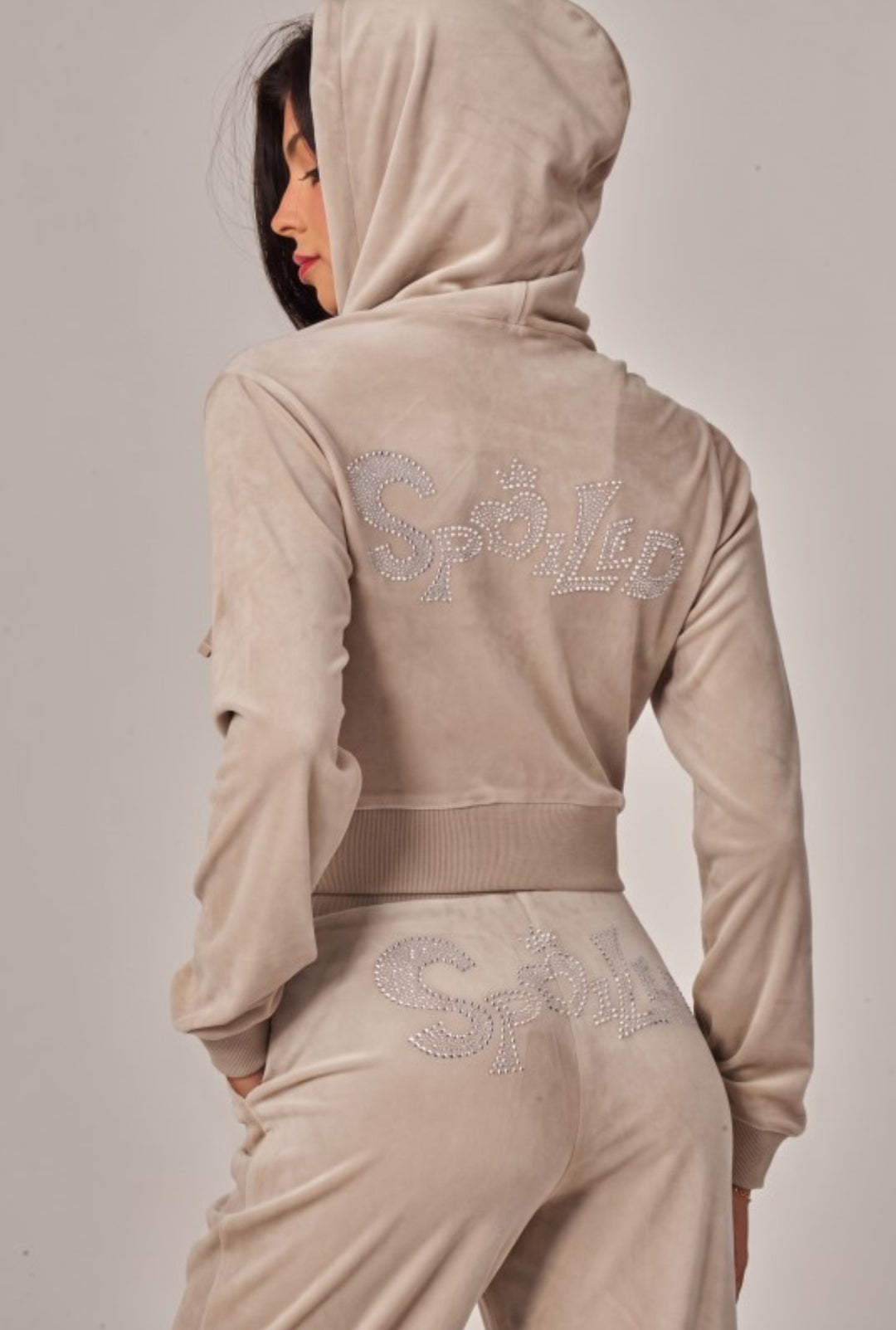 Velour Spoiled Rhinestone Set