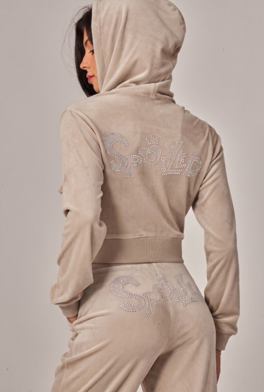 Velour Spoiled Rhinestone Set