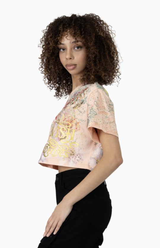 Peach Parfait Relaxed Cropped T-Shirt