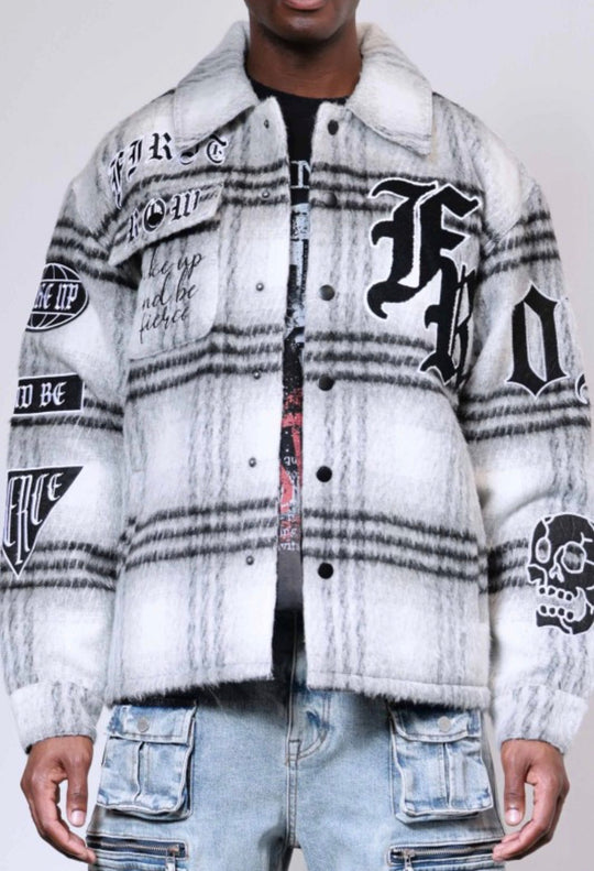 Wake Up And Be Fierce Flannel Jacket
