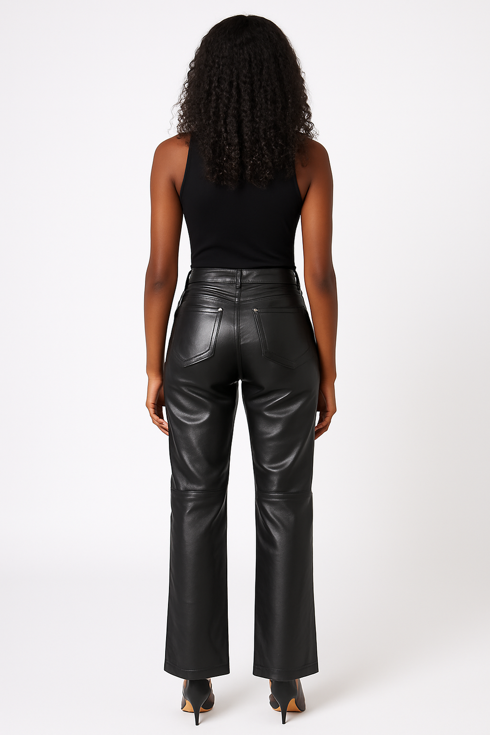 PU Straight Leg Pants