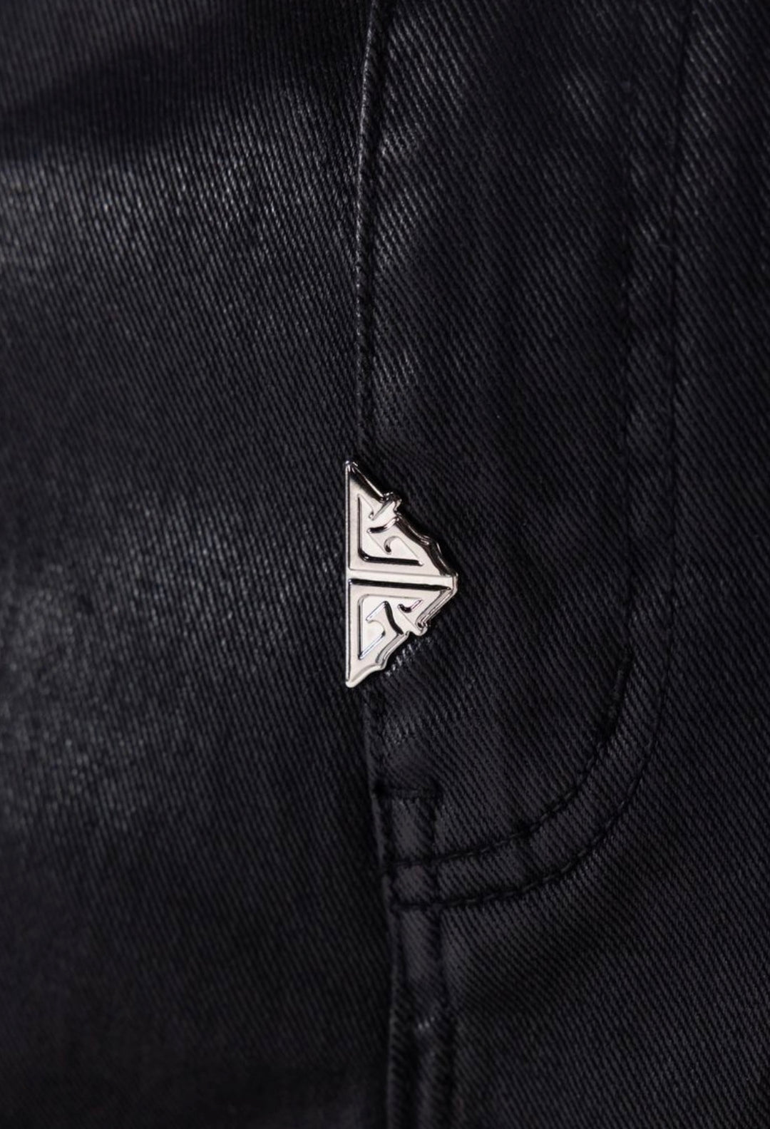 Black Cross Buckle Jeans