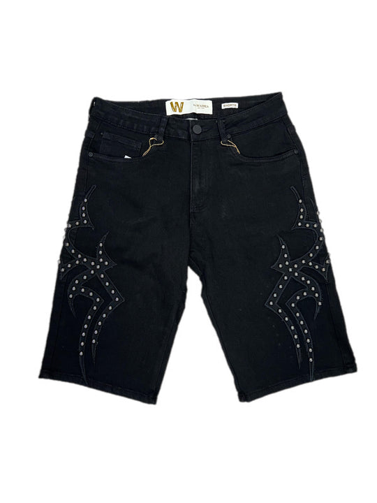 Waimea Black Studded shorts