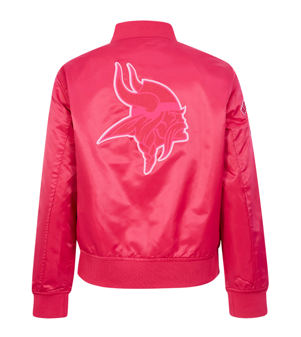 Minnesota Vikings Pink Satin Jacket